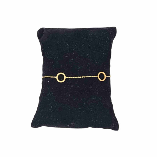 Pulsera Baño de Oro de Círculos