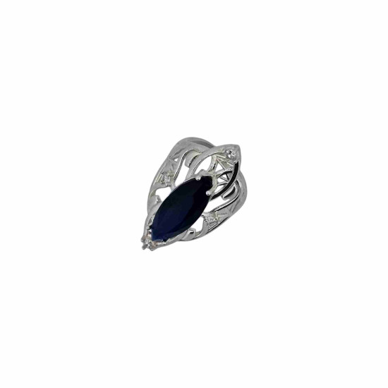 Anillo de Plata Zafiro Azul